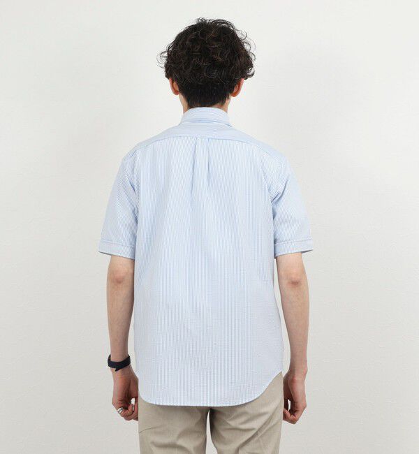 NOLLEY'S goodman「《ビジカジ対応》トリコットサッカーテープBD SS 半袖ボタンダウンシャツ 26SS」|シャツ・ブラウス|