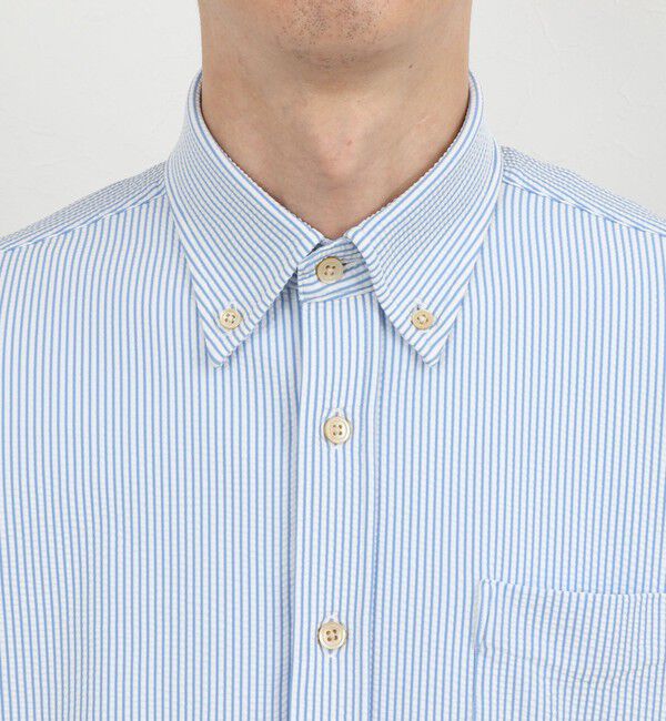 NOLLEY'S goodman「《ビジカジ対応》トリコットサッカーテープBD SS 半袖ボタンダウンシャツ 26SS」|シャツ・ブラウス|