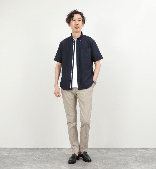 NOLLEY'S goodman「《ビジカジ対応》トリコットサッカーテープBD SS 半袖ボタンダウンシャツ 26SS」|シャツ・ブラウス|