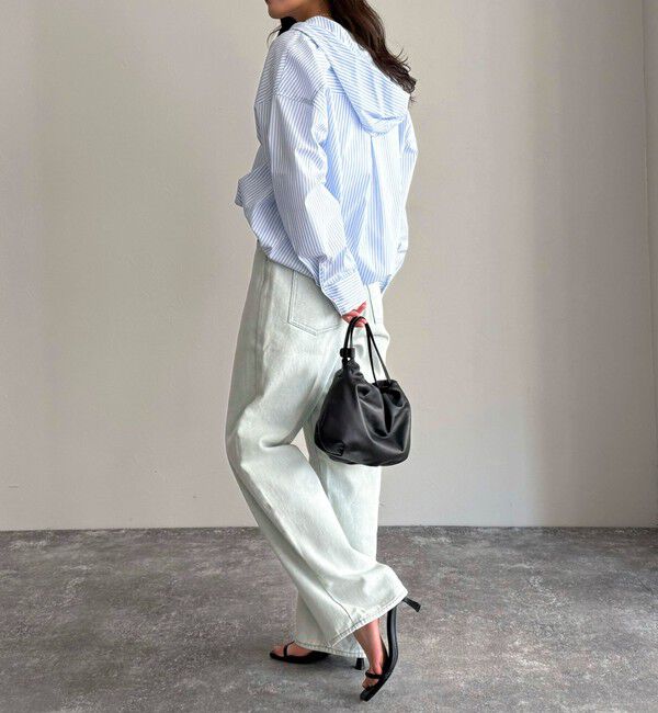 fredy emue「ストライプフーディーシャツ」|シャツ・ブラウス|