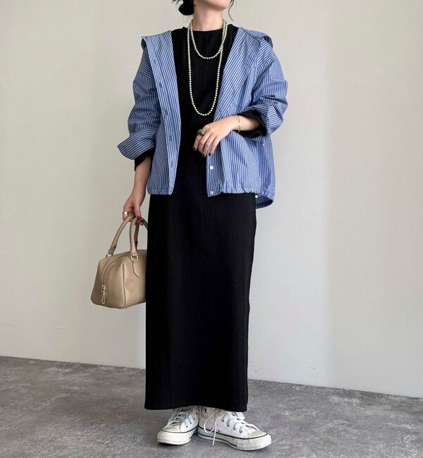 fredy emue「ストライプフーディーシャツ」|シャツ・ブラウス|