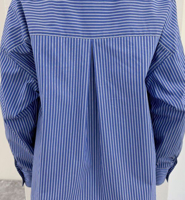 fredy emue「ストライプフーディーシャツ」|シャツ・ブラウス|