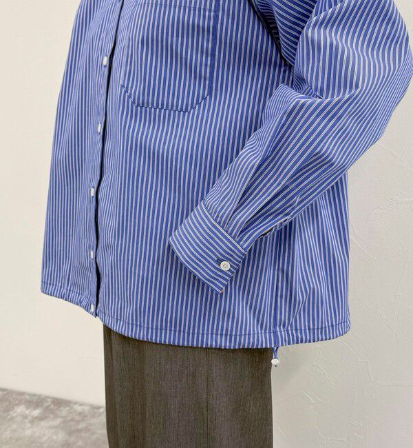 fredy emue「ストライプフーディーシャツ」|シャツ・ブラウス|