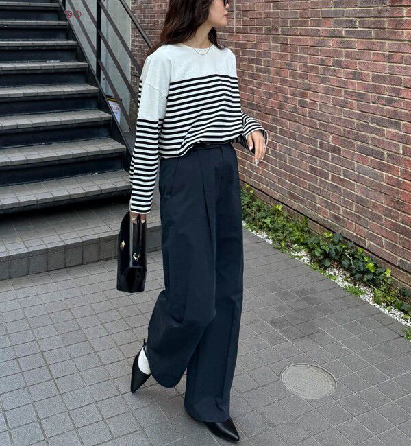 fredy emue「【低身長サイズ34有り】チノタックパンツ」|チノ|