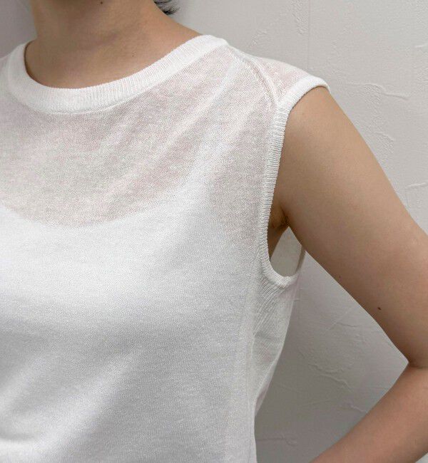fredy emue「リネン混ノースリーブニットプルオーバー」|タンクトップ|