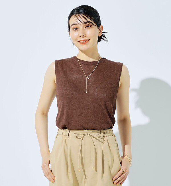 fredy emue「リネン混ノースリーブニットプルオーバー」|タンクトップ|