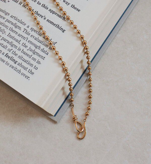 fredy emue「ステンレスボールチェーンフックネックレス」|ネックレス|ゴールド