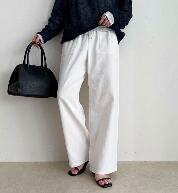 fredy emue「【接触冷感&times;UVカット/マルチ機能】ドライオックスセミワイドイージーパンツ」|チノ|