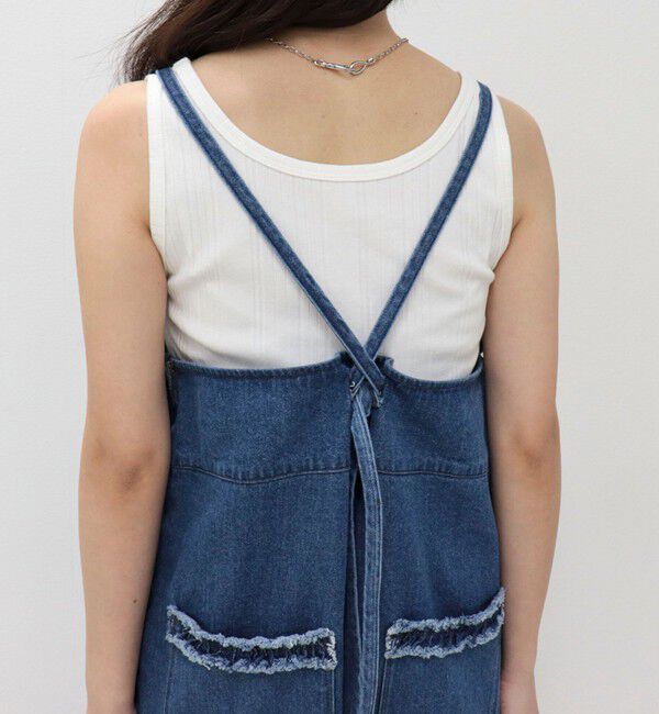 fredy emue「フリルデニムサロペット」|オールインワン|
