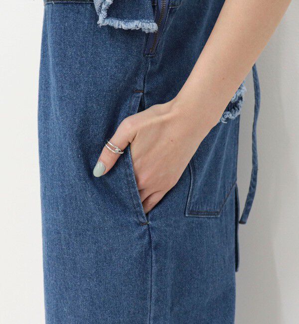 fredy emue「フリルデニムサロペット」|オールインワン|