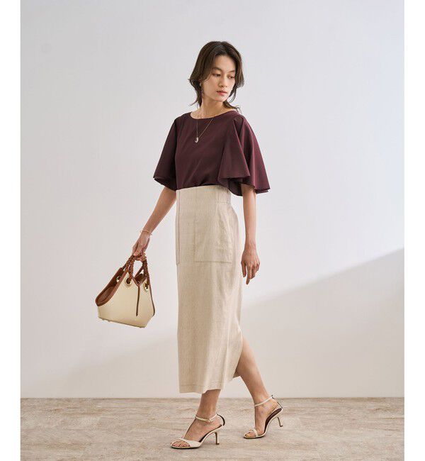 ROPE「【洗える】フレアスリーブオーバーブラウス【WEB・一部店舗限定】」|シャツ・ブラウス|