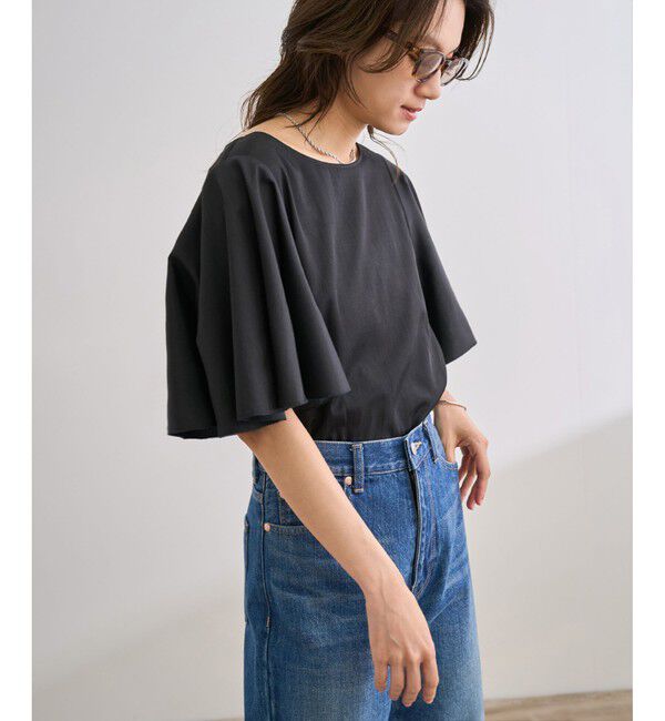 ROPE「【洗える】フレアスリーブオーバーブラウス【WEB・一部店舗限定】」|シャツ・ブラウス|