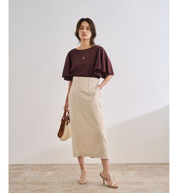 ROPE「【洗える】フレアスリーブオーバーブラウス【WEB・一部店舗限定】」|シャツ・ブラウス|