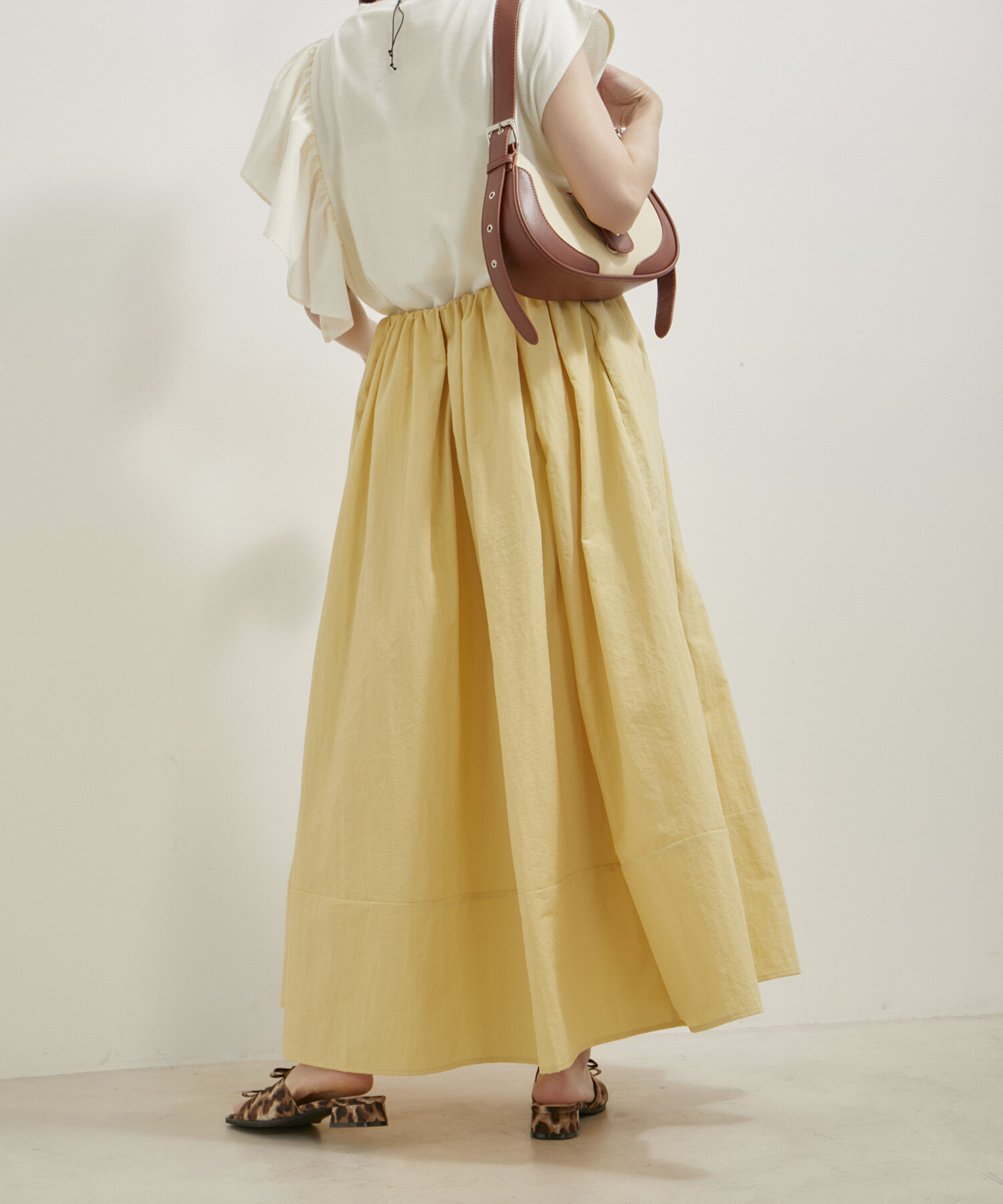 VIS「【WEB/一部店舗限定】裾切り替えギャザースカート」|スカート|