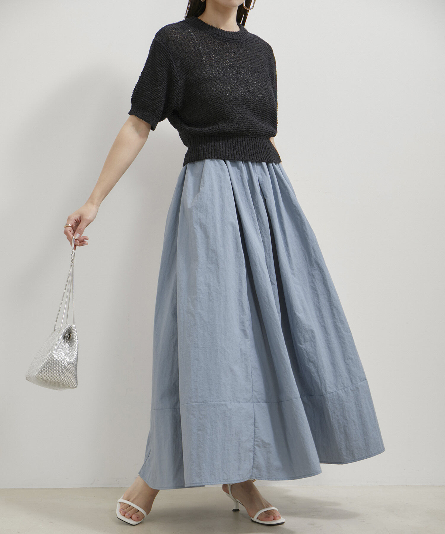 VIS「【WEB/一部店舗限定】裾切り替えギャザースカート」|スカート|