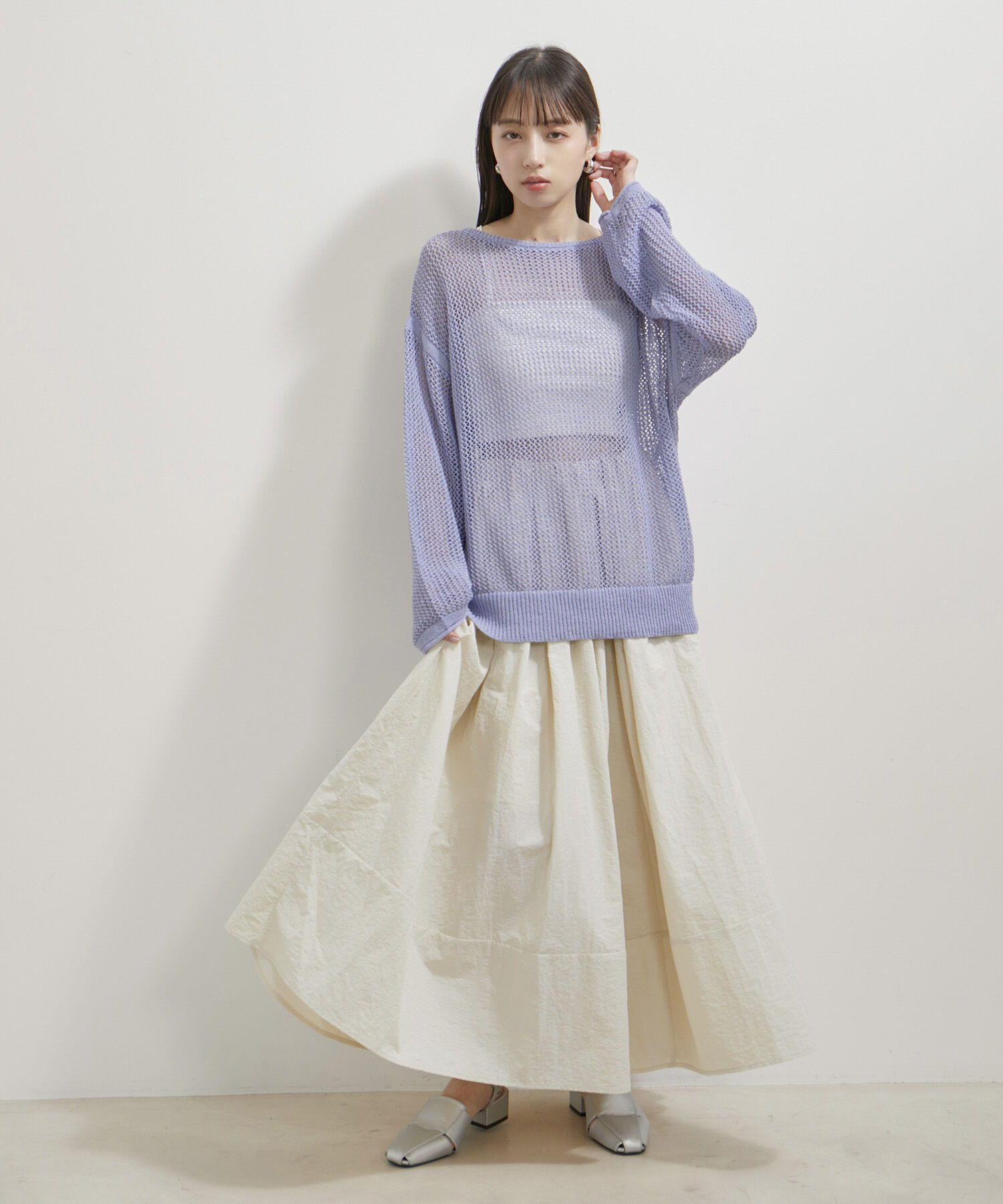 VIS「【WEB/一部店舗限定】裾切り替えギャザースカート」|スカート|