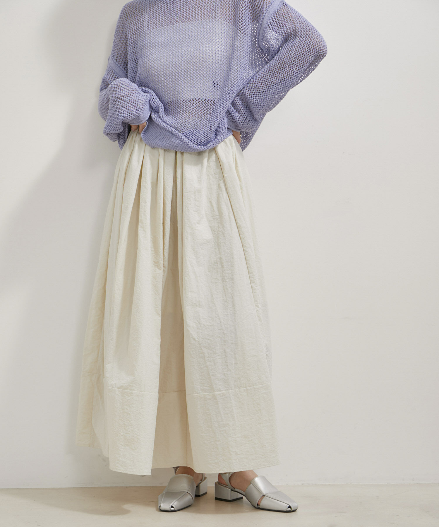 VIS「【WEB/一部店舗限定】裾切り替えギャザースカート」|スカート|
