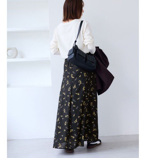 VIS「【WEB限定】アソート柄セミフレアロングスカート」|スカート|