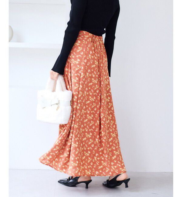 VIS「【WEB限定】アソート柄セミフレアロングスカート」|スカート|