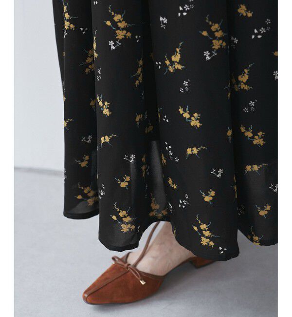 VIS「【WEB限定】アソート柄セミフレアロングスカート」|スカート|