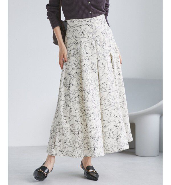 VIS「【WEB限定】アソート柄セミフレアロングスカート」|スカート|キナリ系(17)