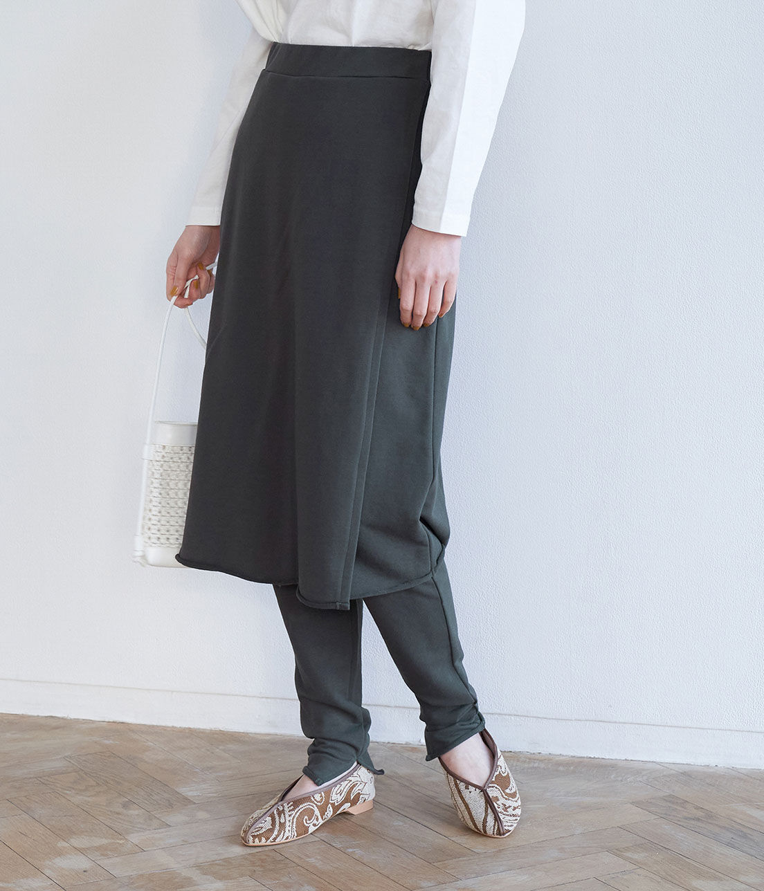 Rope&rsquo;Picnic「【マシュマロタッチ】裏毛レギンス付きスカート」|スカート|スミクロ(05)