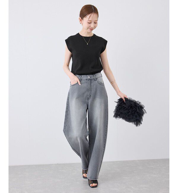 Rope&rsquo;Picnic「【UVカット・接触冷感・イージーケア】八方映えニット ゼロスリーブニットプルオーバー」|ニット・セーター|