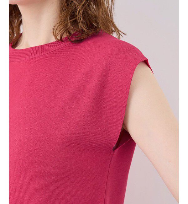 Rope&rsquo;Picnic「【UVカット・接触冷感・イージーケア】八方映えニット ゼロスリーブニットプルオーバー」|ニット・セーター|