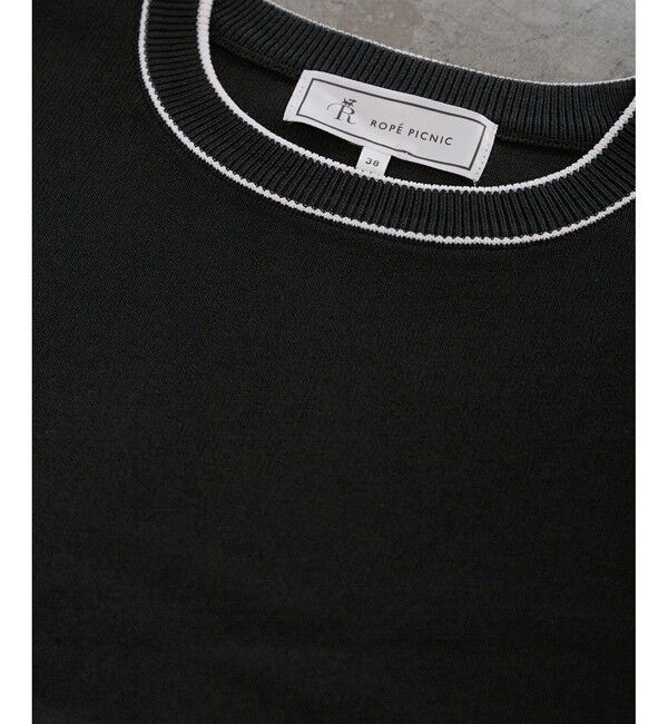 Rope&rsquo;Picnic「【UVカット・接触冷感・イージーケア】八方映えニット ゼロスリーブニットプルオーバー」|ニット・セーター|