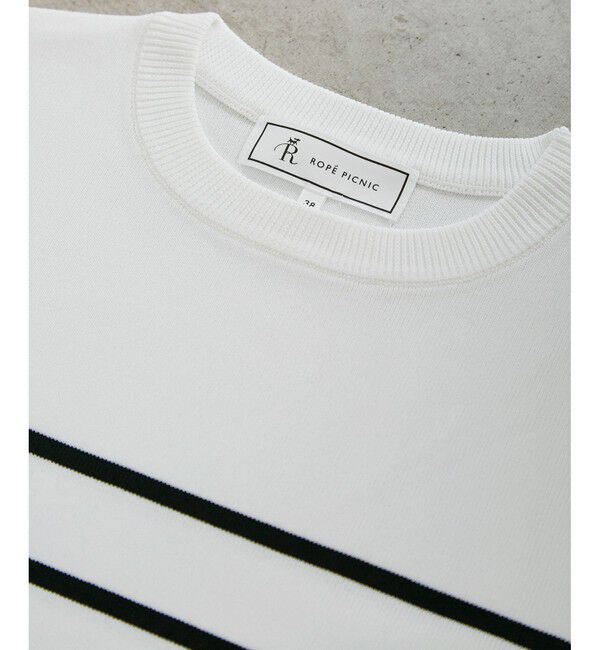 Rope&rsquo;Picnic「【UVカット・接触冷感・イージーケア】八方映えニット ゼロスリーブニットプルオーバー」|ニット・セーター|