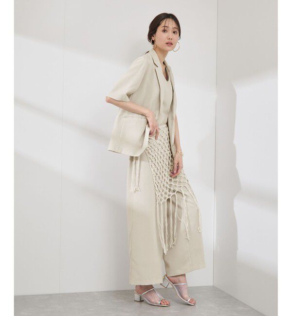 Rope&rsquo;Picnic「【接触冷感・吸水速乾・防シワ】エフォートレスリラックスハーフスリーブジャケット」|テーラードジャケット|