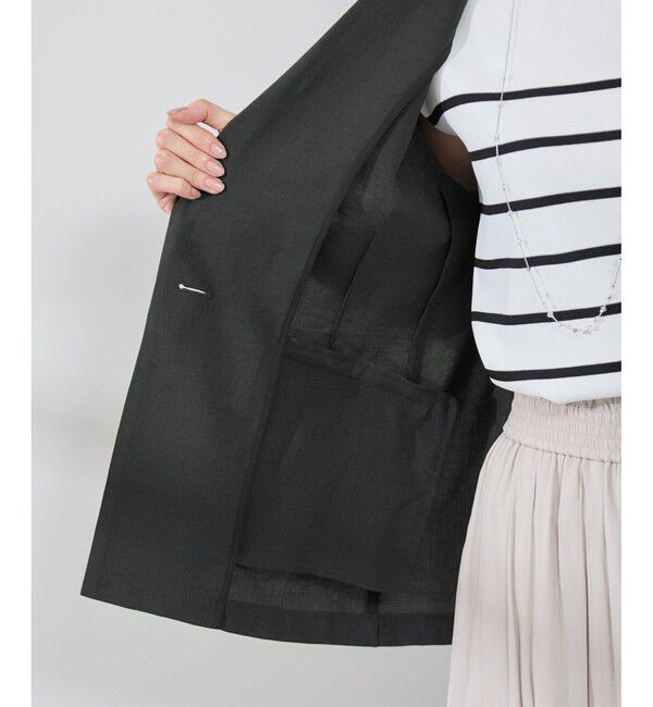 Rope&rsquo;Picnic「【接触冷感・吸水速乾・防シワ】エフォートレスリラックスハーフスリーブジャケット」|テーラードジャケット|