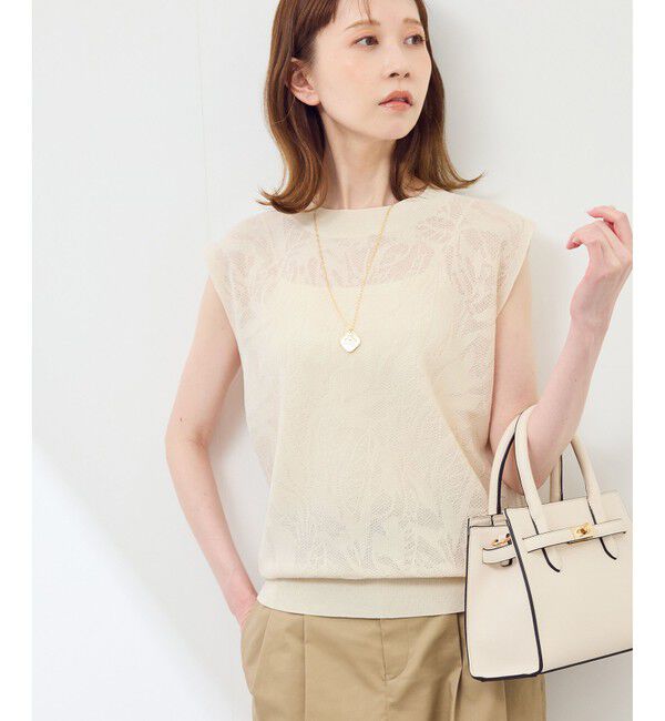 Rope&rsquo;Picnic「レーシーフレンチサマーニット」|ニット・セーター|