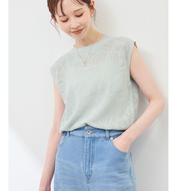 Rope&rsquo;Picnic「レーシーフレンチサマーニット」|ニット・セーター|