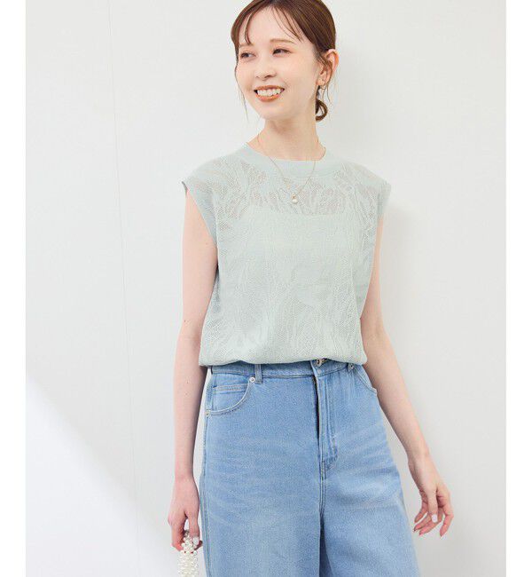 Rope&rsquo;Picnic「レーシーフレンチサマーニット」|ニット・セーター|