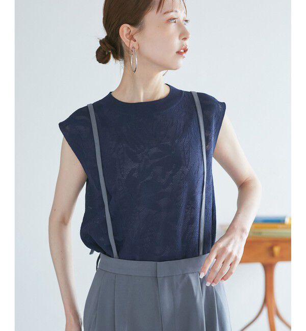 Rope&rsquo;Picnic「レーシーフレンチサマーニット」|ニット・セーター|