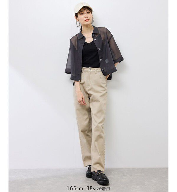 Rope&rsquo;Picnic「【接触冷感】ハーフスリーブシアーシャツ」|シャツ・ブラウス|