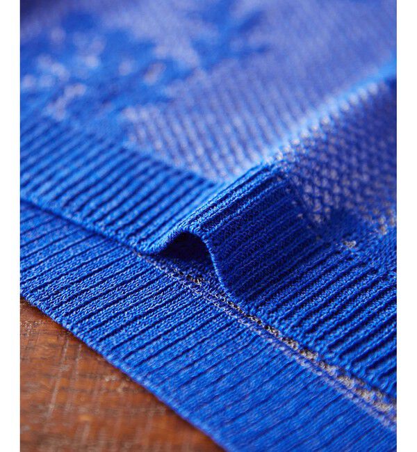 Rope&rsquo;Picnic「透かし編み花柄Vネックカーディガン」|カーディガン|