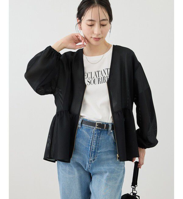 Rope&rsquo;Picnic「メッシュペプラムブルゾン」|ブルゾン・スタジャン|