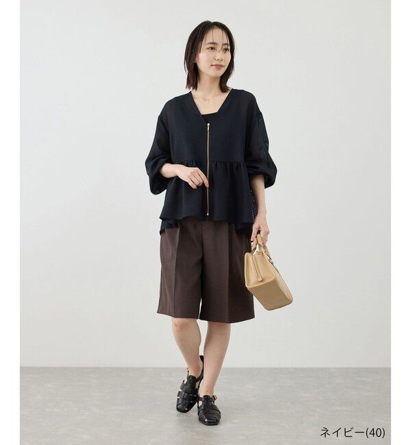 Rope&rsquo;Picnic「メッシュペプラムブルゾン」|ブルゾン・スタジャン|