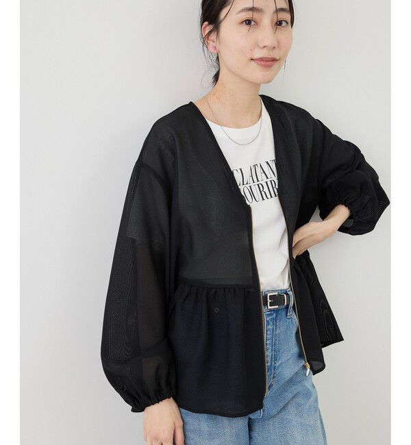 Rope&rsquo;Picnic「メッシュペプラムブルゾン」|ブルゾン・スタジャン|