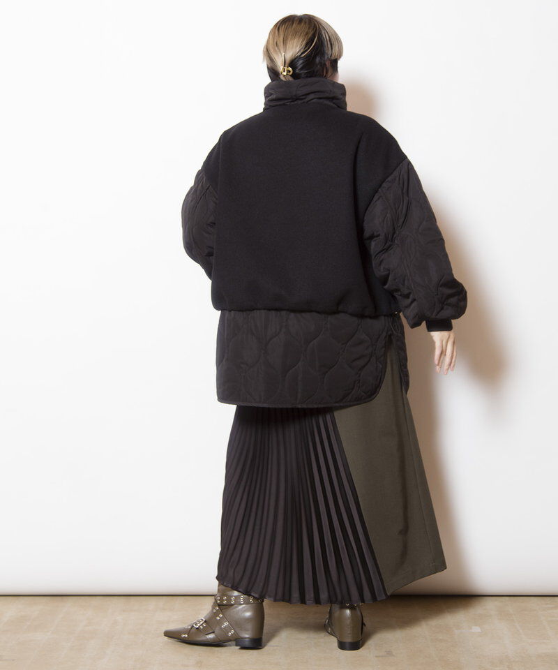  「キルティングレイヤードショートコート」|ブルゾン・スタジャン|