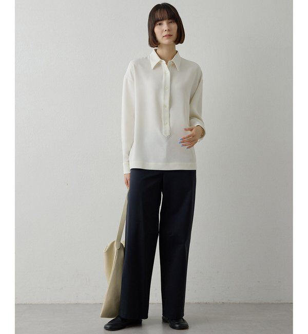  「ポンチ裏起毛バレルパンツ」|チノ|