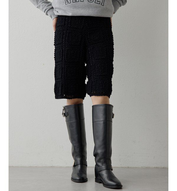  「ハンドクロシェハーフパンツ」|チノ|