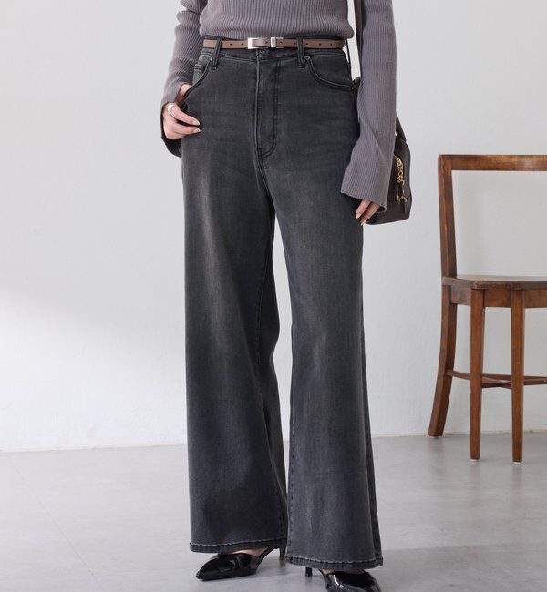  「【XLサイズ登場//累計販売1万超】リラックススーパーワイドデニム」|デニム|ブラック