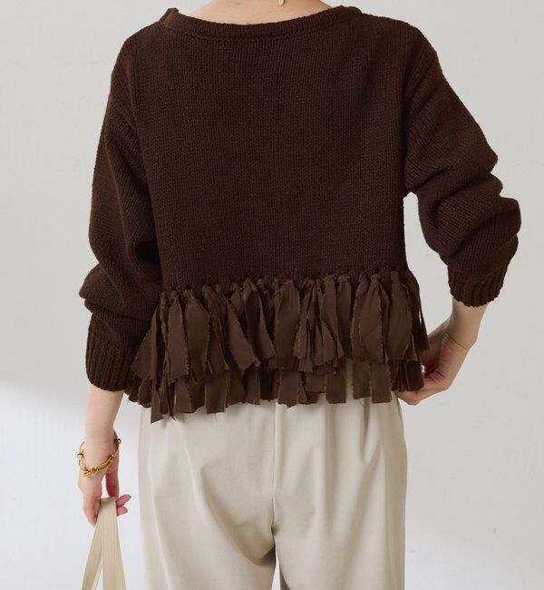  「裾フリンジニット」|ニット・セーター|