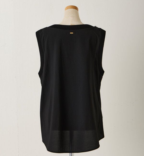  「【大人のレースアイテム】ノースリーブバテンレースブラウス」|シャツ・ブラウス|