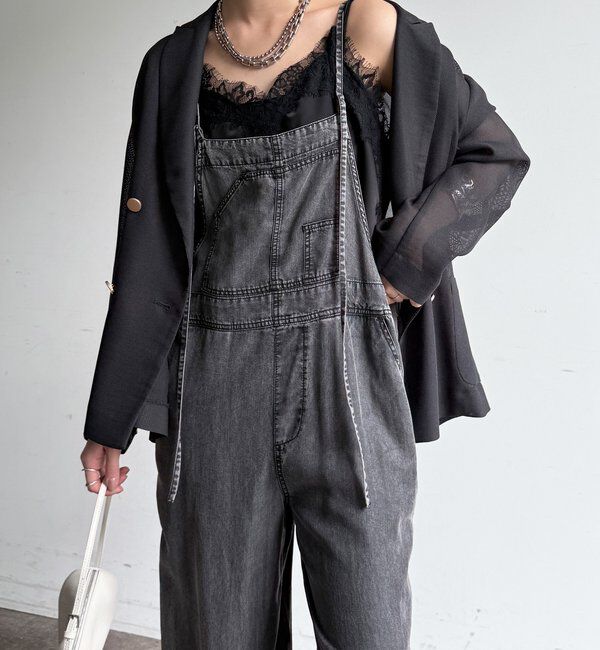  「【新色追加】リヨセルデニムオールインワン」|ワンピース|