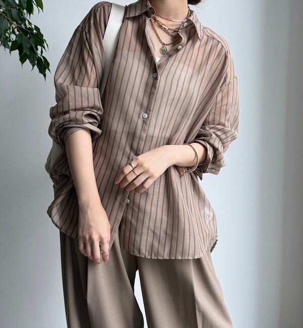  「シアーストライプシャツ」|シャツ・ブラウス|