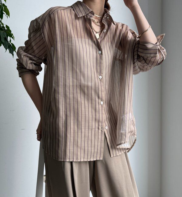  「シアーストライプシャツ」|シャツ・ブラウス|